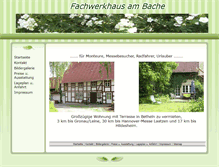 Tablet Screenshot of gaestewohnung-betheln.de